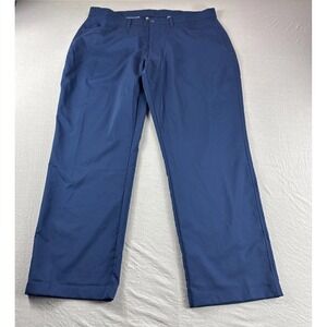 Under Armour Drive Pants Mens Size 40x30 Blue Loose Golf Chino Slacks Athleisure